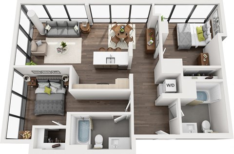Storyline Apartments 2 Bedroom B Floor Plan